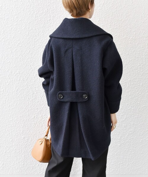 SHIPS any アウター any: スライバー ショート Pコート レディース