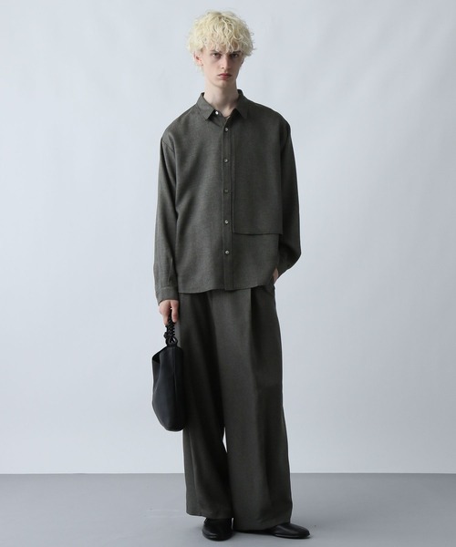 HARE（ハレ） シャツ 「SET UP対応」フラシメランジシャツ(HARE