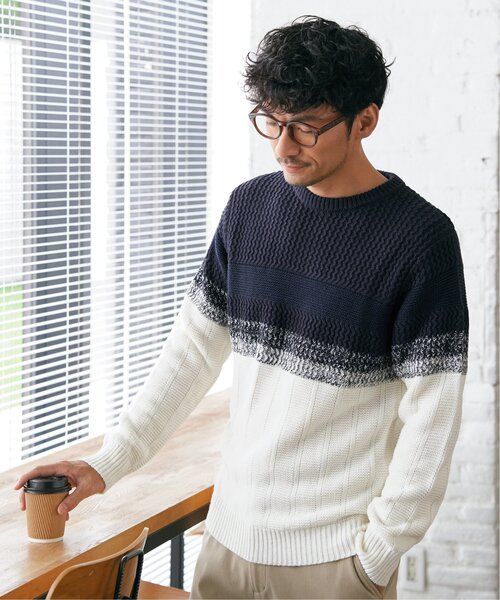 ikka（イッカ） セーター ニット バイカラーグラデーションニット