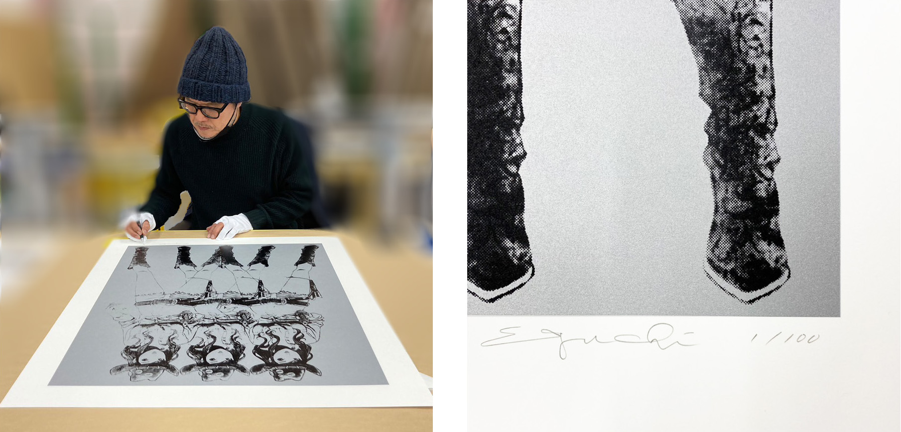 江口寿史エディションサイン入り版画4種を近日販売致します