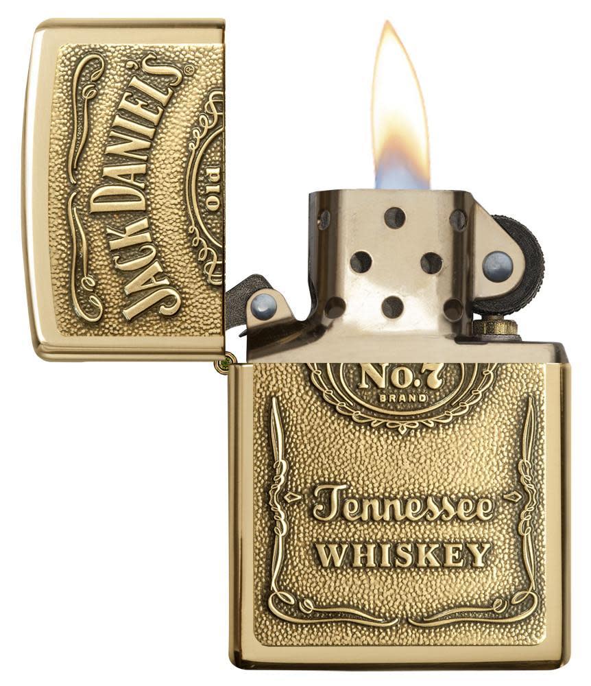 Jack Daniel's® Brass Emblem High Polish Brass Windproof Lighter