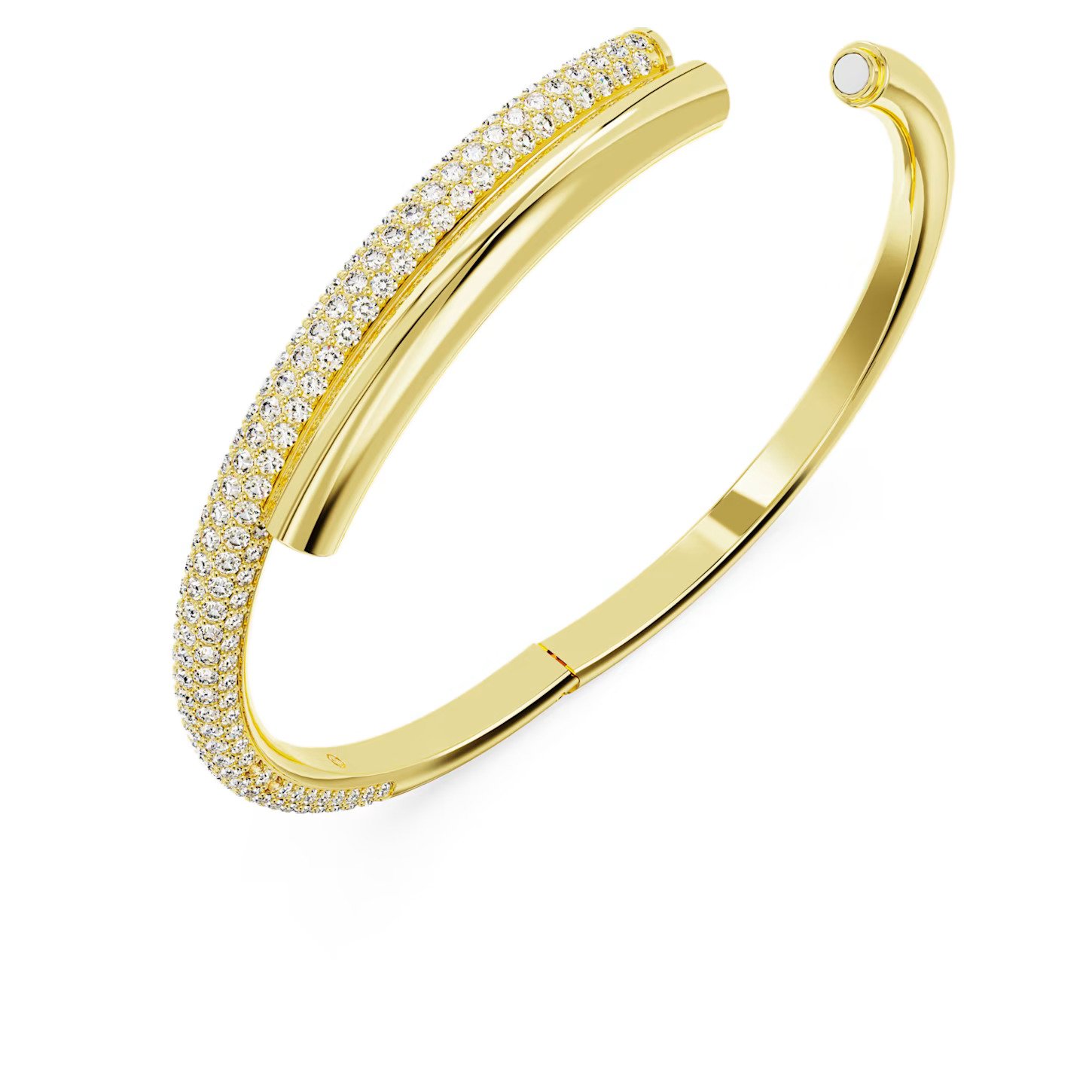 Swarovski Swarovski Dextera Bangle, White, Gold-Tone Plated | Orin