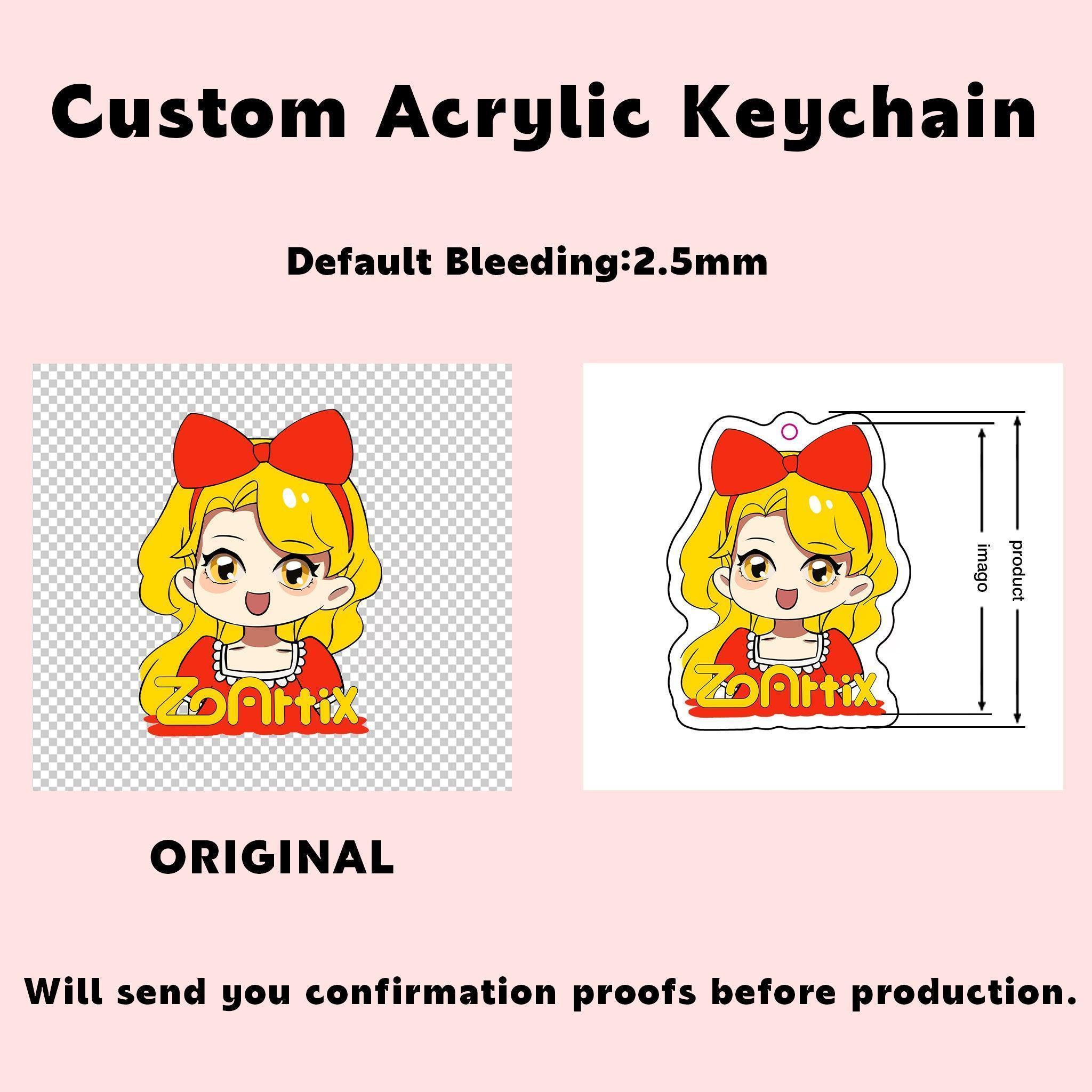 Custom Holographic Star Acrylic Keychains | ZoArtix Charms