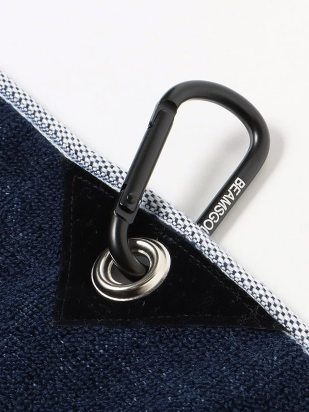 ビームスゴルフ カラビナ付き 今治 ロゴ フェイスタオル 81-74-0008