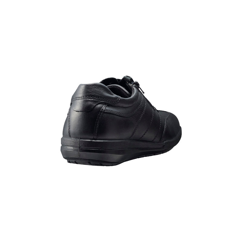 アキレス・ソルボ C 562 黒｜牛革3E ファスナー付きレースアップ