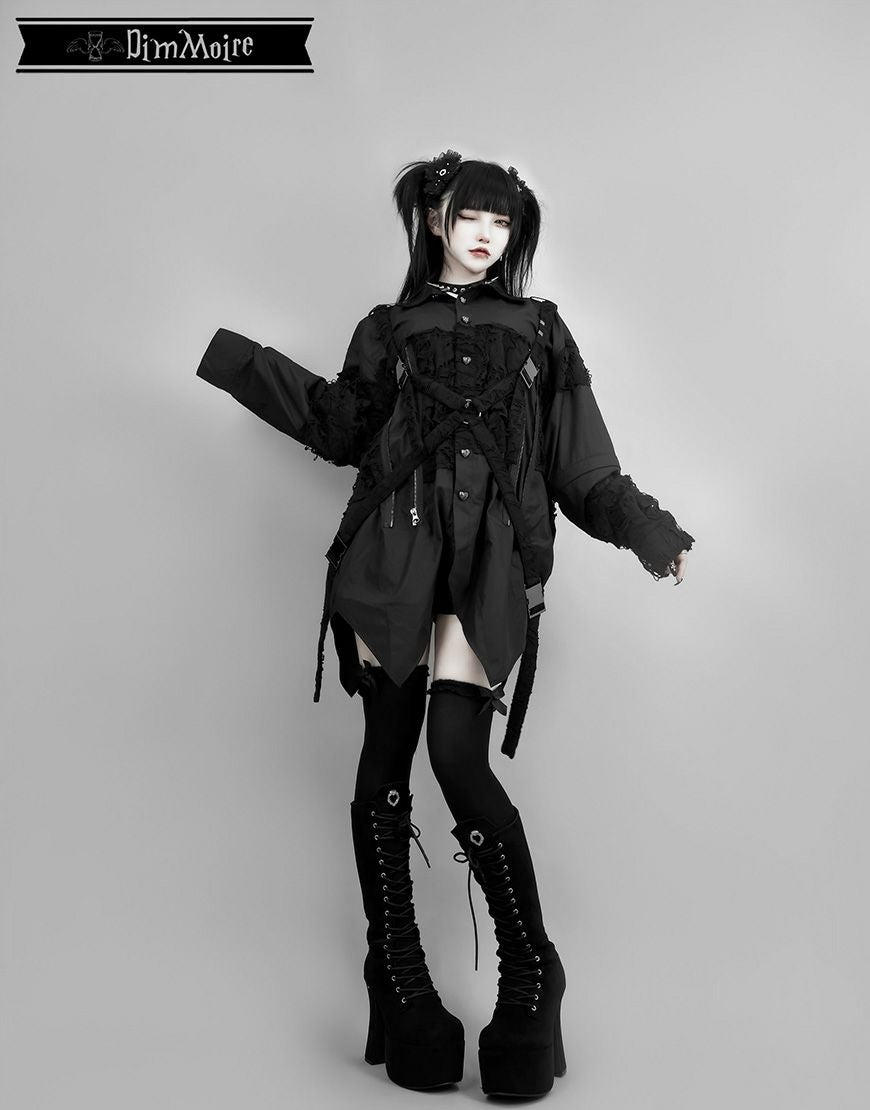 DimMoire【ディムモアール】監禁ハーネスシャツ/Black