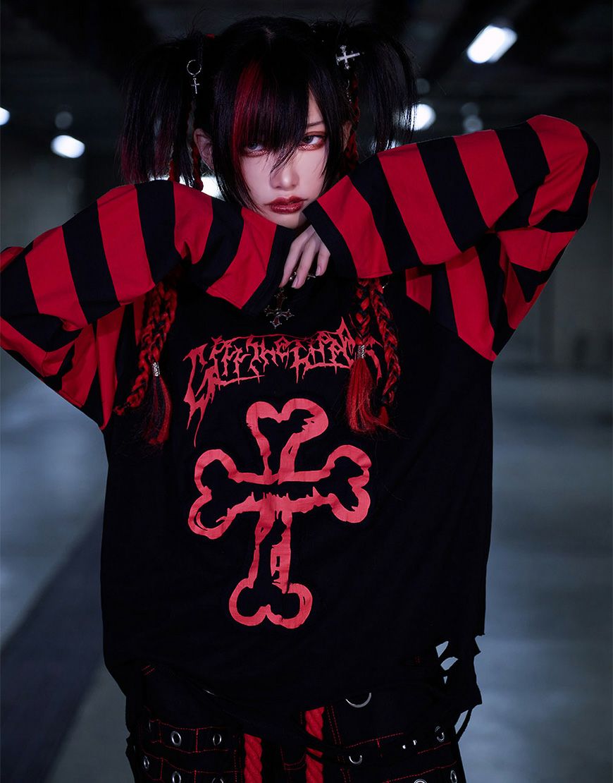 DimMoire【ディムモアール】おすましレース襟トップス/Black×White