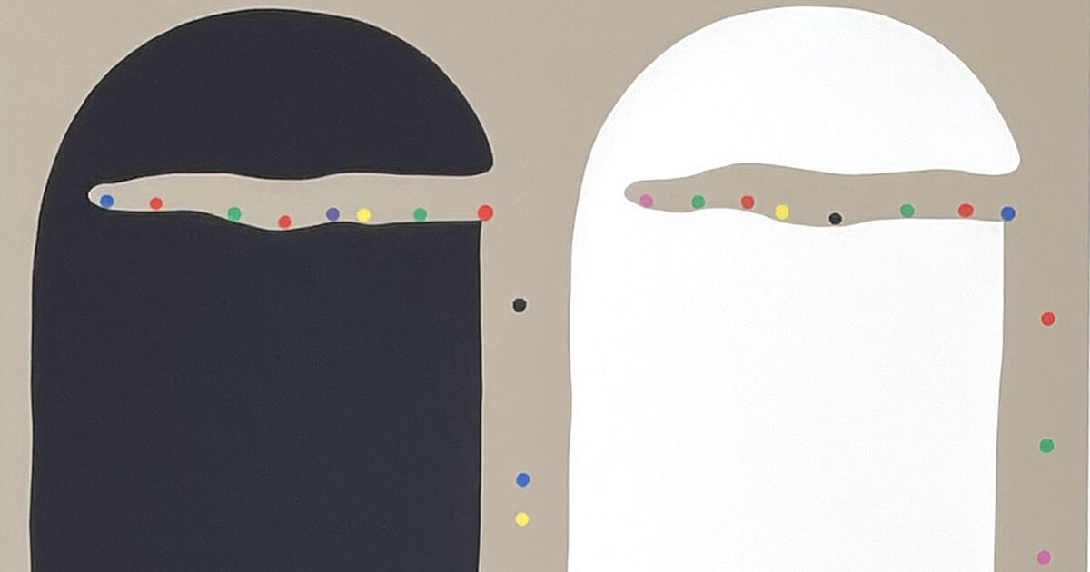 元永定正「いろだまいろだまくろからしろから」/シルクスクリーン/絵画