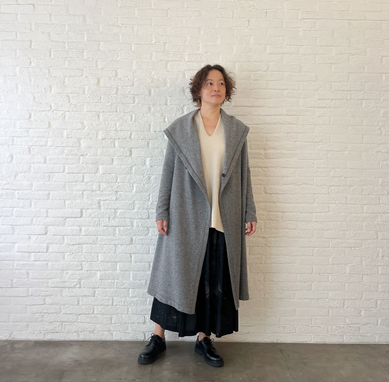 エアリーウール スクエア型 チュニックプルオーバー | pas de calais