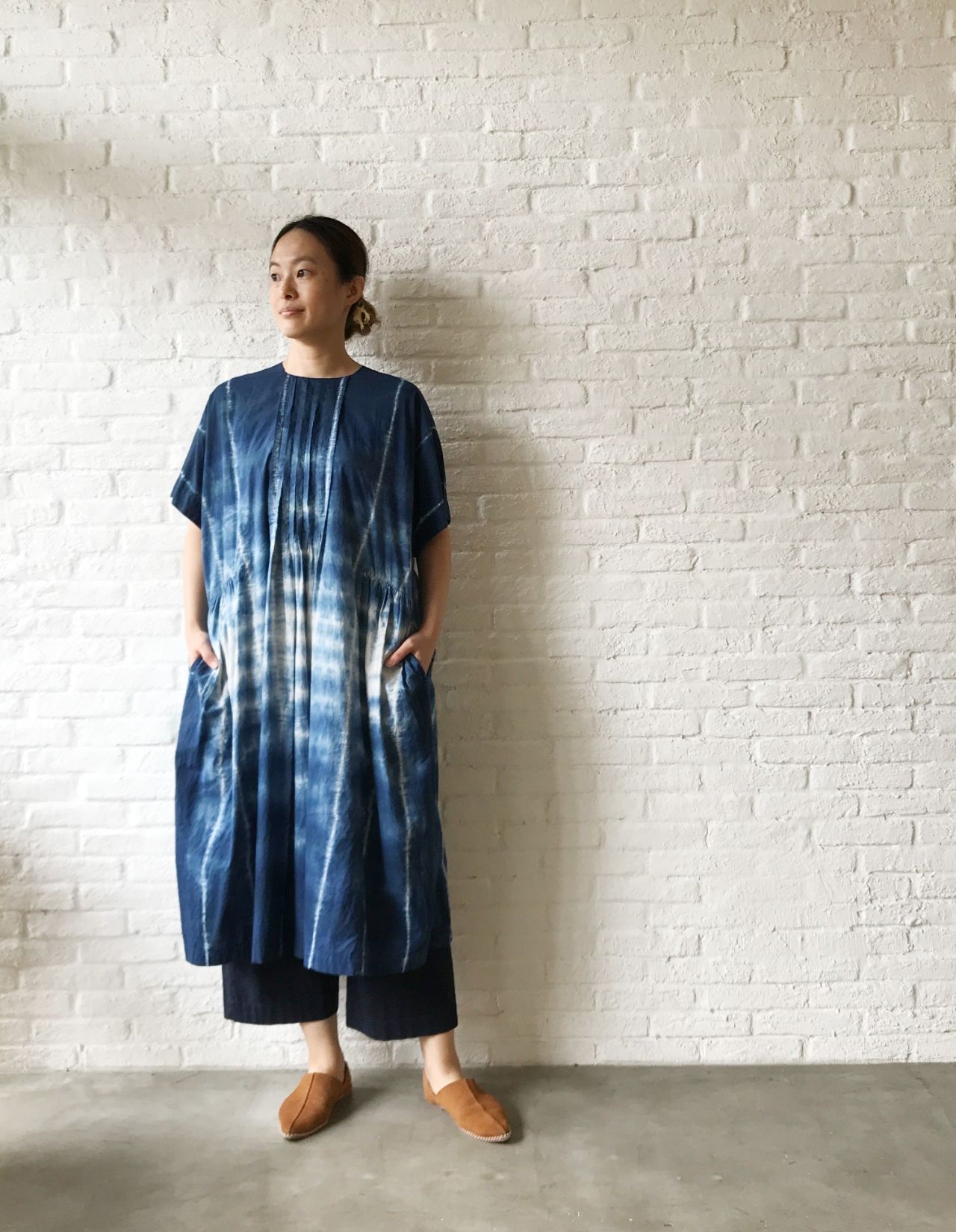 1067】有松絞り ふんわり ワンピース 1067】有松絞り ふんわり ワンピース