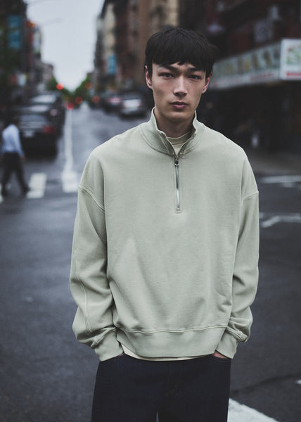 Idris Quarter Zip in Wicker – AGOLDE