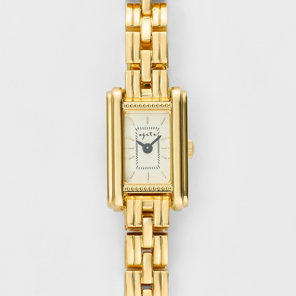 スクエアフェイスウォッチ／ゴールド｜時計｜アガット 公式オンライン