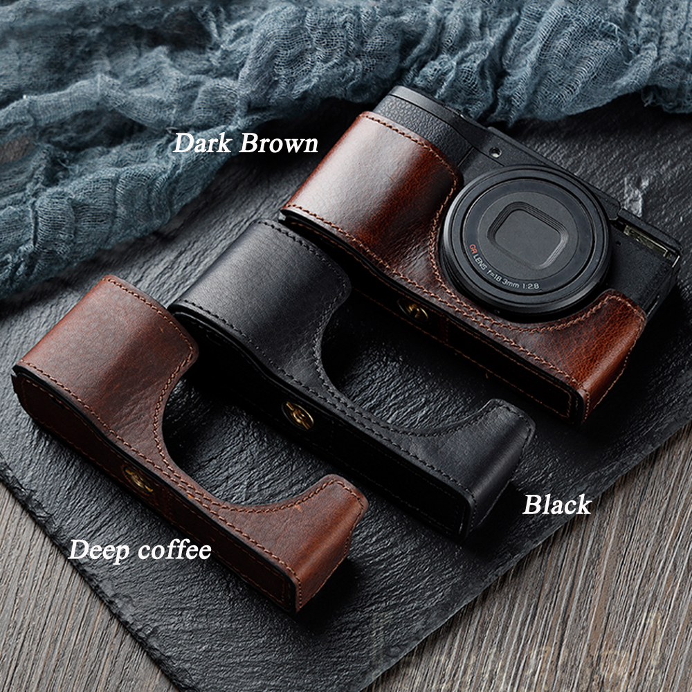 リコーgr ii-レザーカメラケース,リアカメラバッグ,半永久的な自由奔放