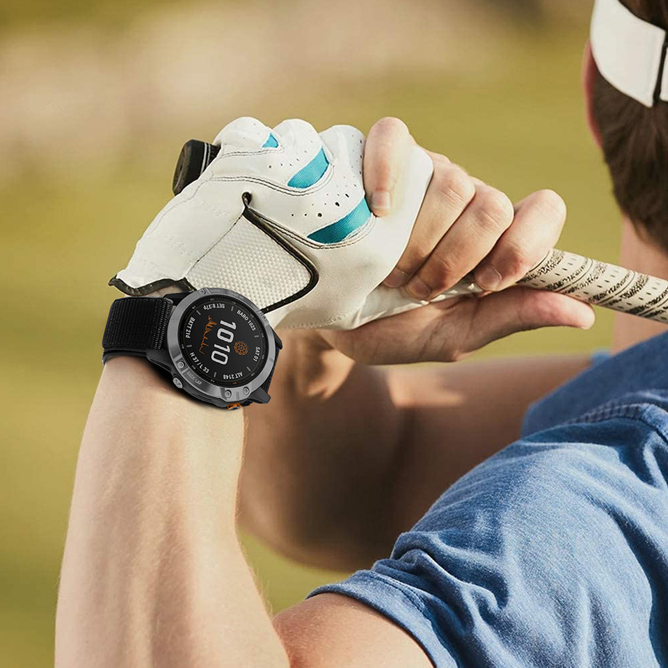 20/22/26mm Woven Nylon Strap For Garmin Fenix 6 6S 6X Pro 5 5S