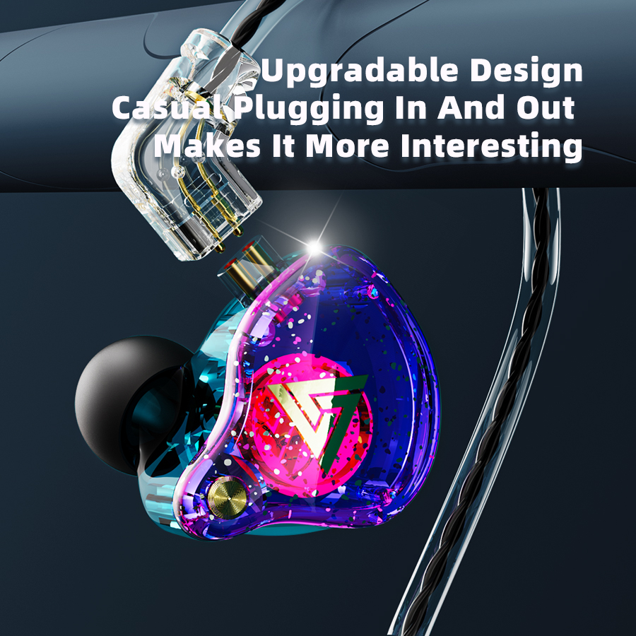 Original QKZ AK6 Pro EDX Pro 1DD Dynamic Earphones HIFI Bass