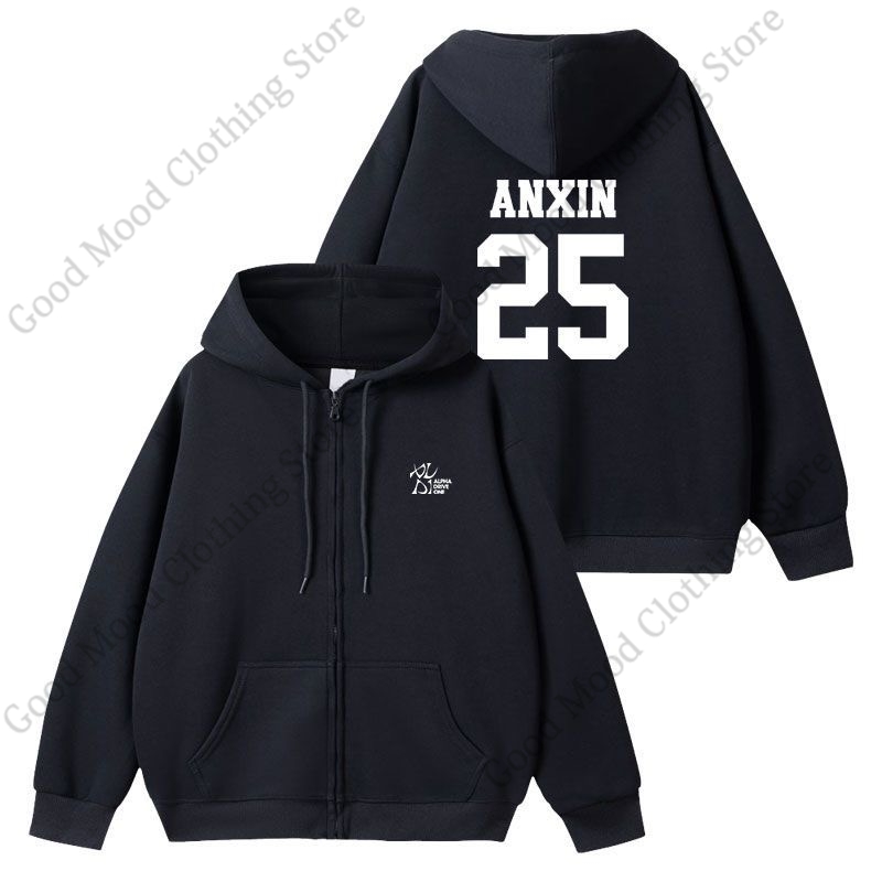 ALPHA DRIVE ONE Zipper Hoodies Kpop Fashion ALD1 Letter Print