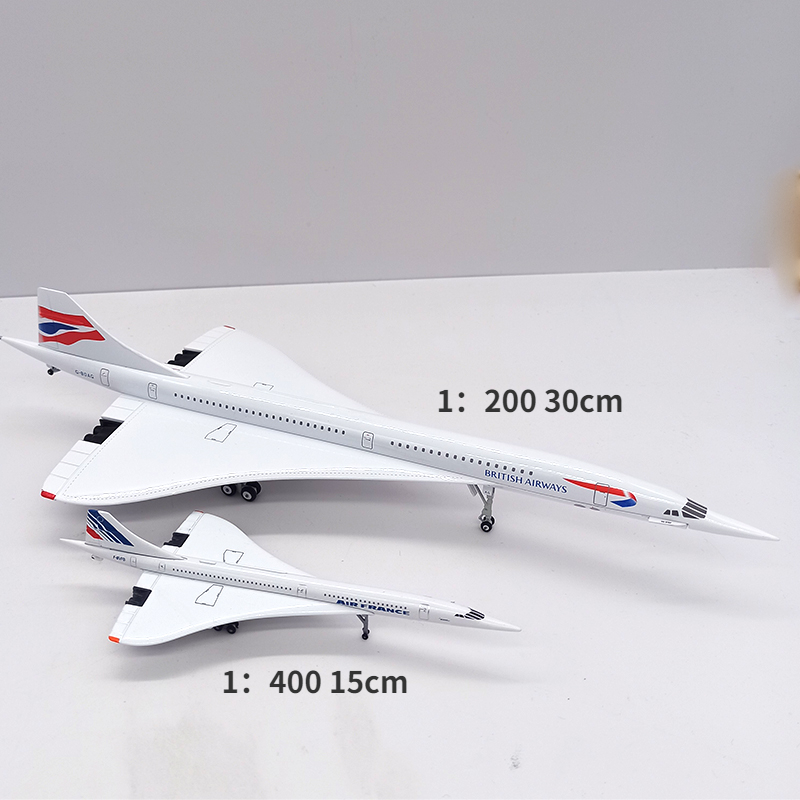 1:200コンコルド飛行機モデルエアフランス超音速旅客機静的表示30