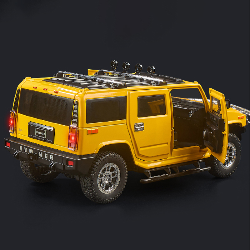 1:18 Hummer H2 Alloy Off Road Car Diecast Metal Model Sound And