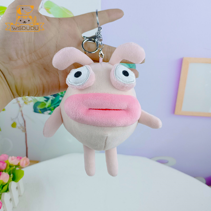 大きな唇の動物ぬいぐるみキーホルダー 可愛い厚い口のウサギ、アヒル