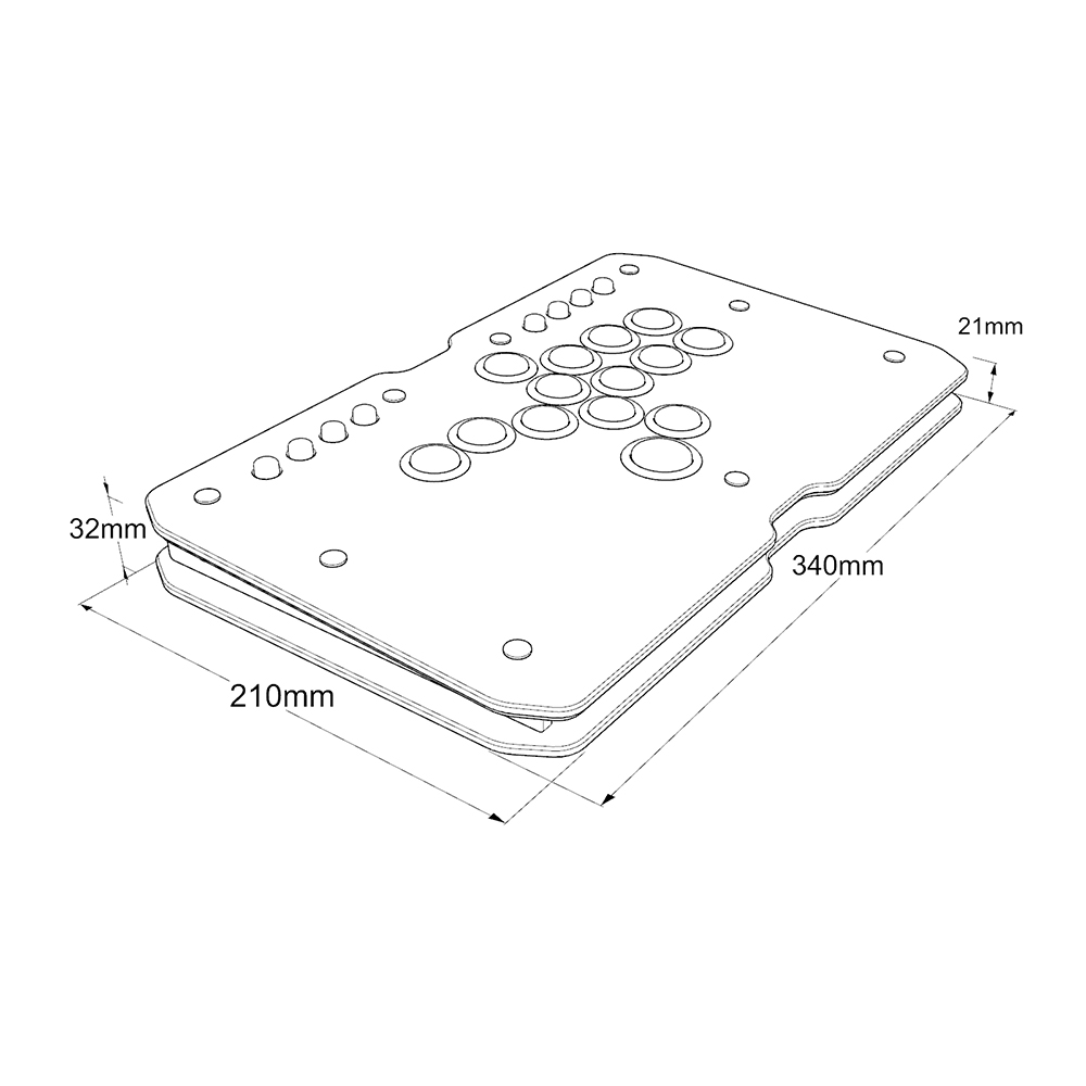 Punk Workshop ULTRA BOX Leverless Controller HitBox SOCD Supported