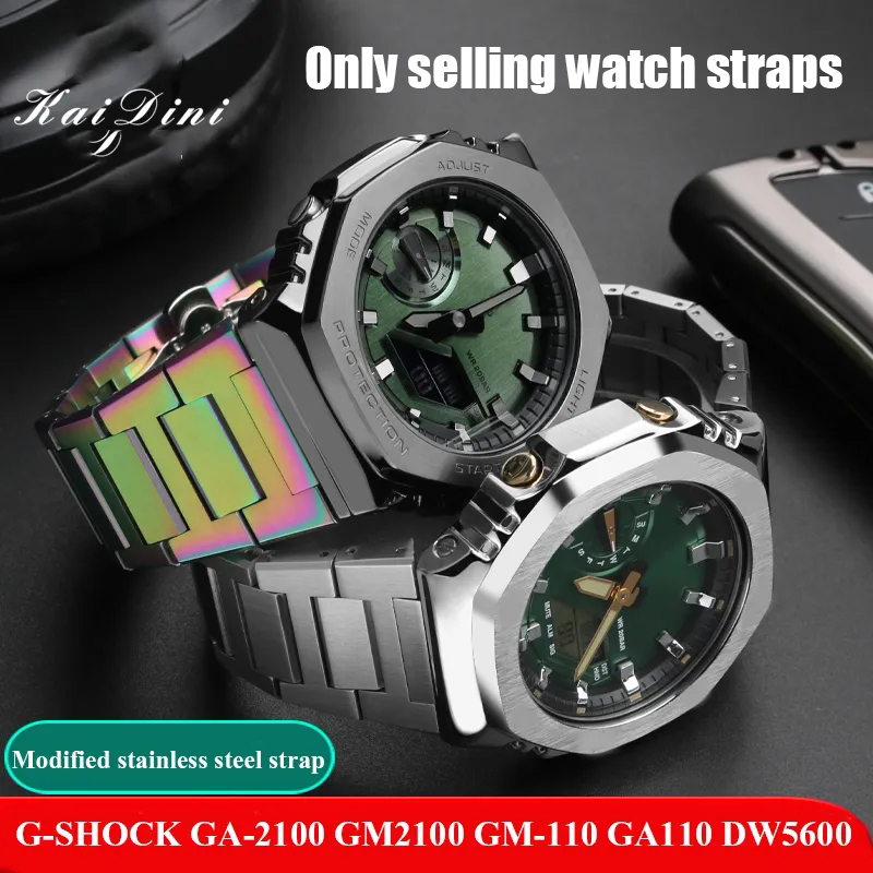 ファームオーク修正されたステンレス鋼ブレスレット時計バンドカシオ G