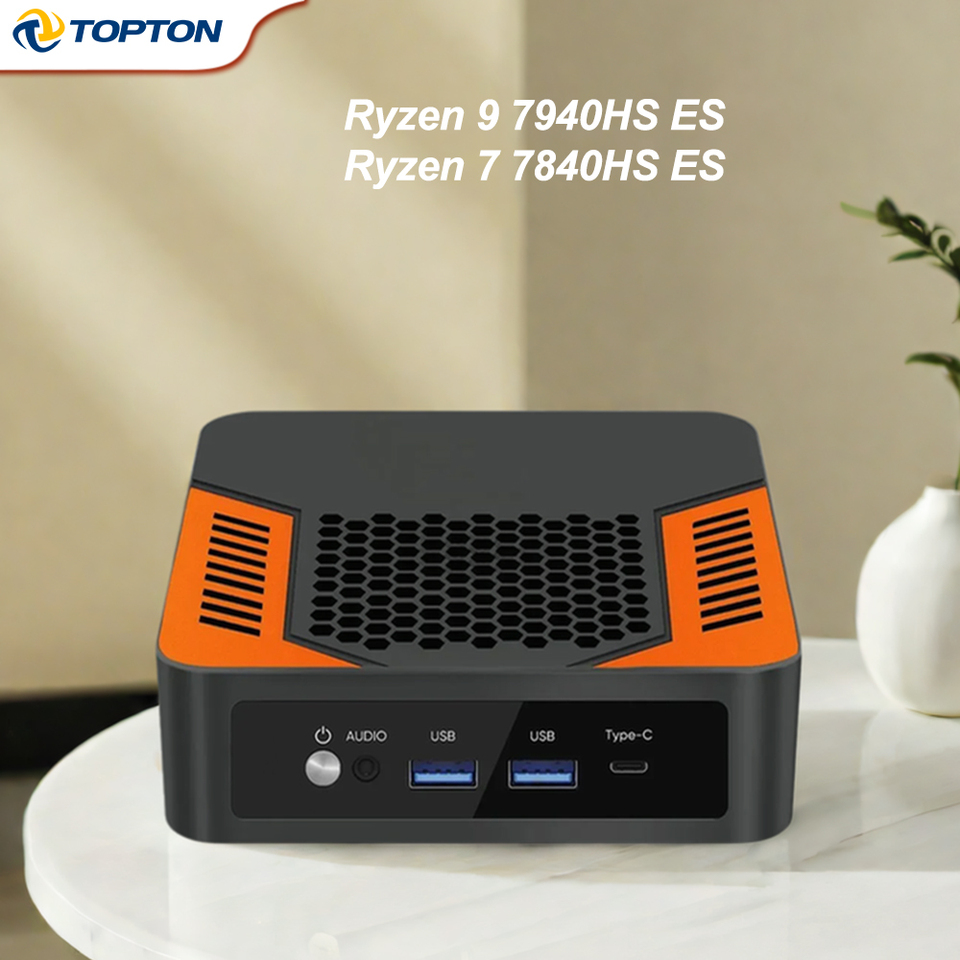 Topton Mini PC AMD Ryzen 7 8845HS ES 7840HS ES Version USB4.0 Dual
