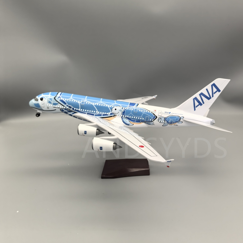 1:160 47CM Japan Air ANA Airbus A380 Model Plane Cartoon Sea
