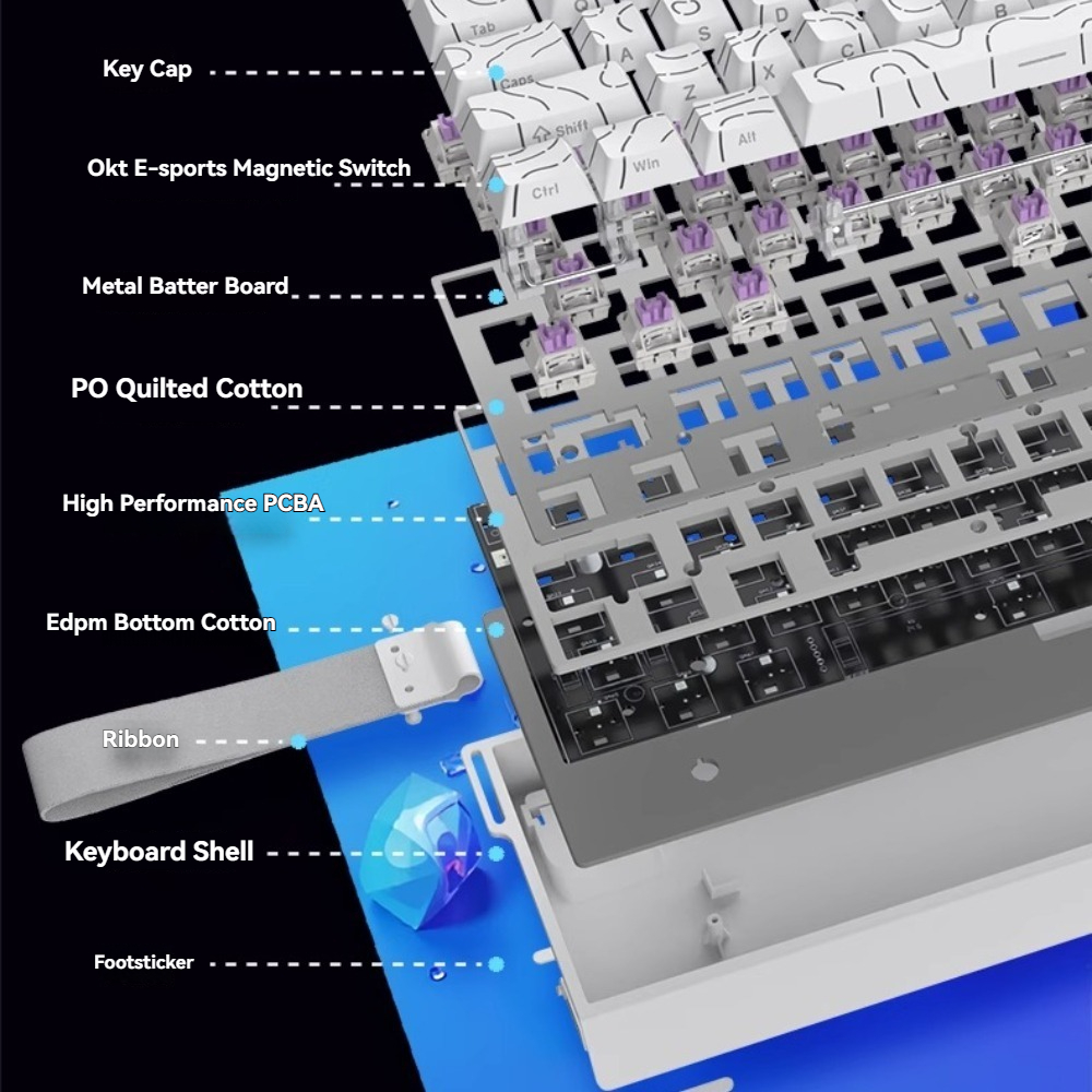 Carotmas MERCURY 68 Magnetic Switch Keyboard Wired Hot-Swap ARGB