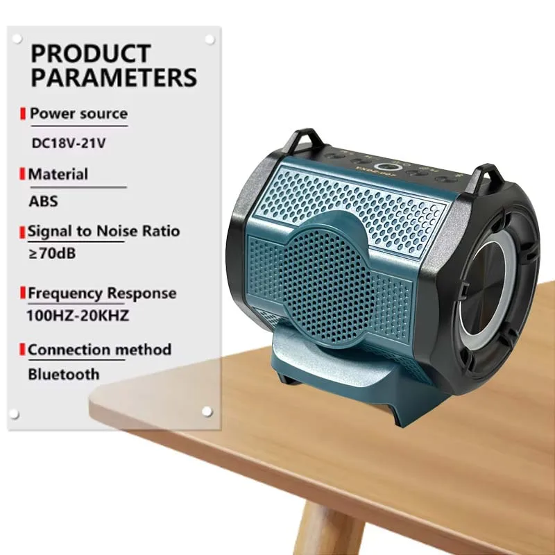 Makitaバッテリー用ポータブルスピーカーusbタイプ-cポートbluetooth