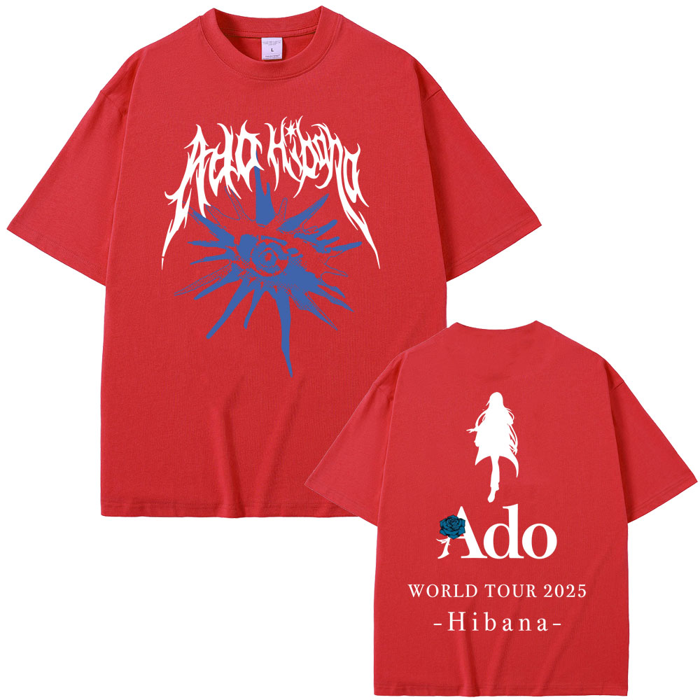 Ado World Tour 2025 Hibana T-shirt Summer Men Women Fashion