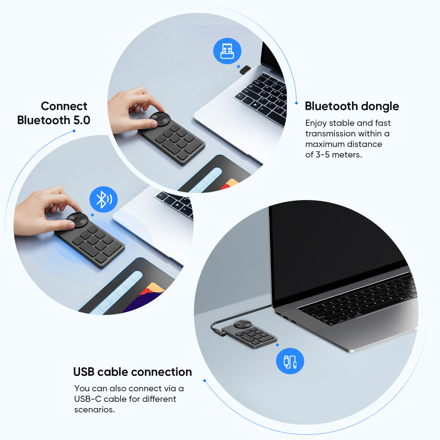 Xppen-Bluetooth付きのポータブルでカスタマイズされたショートカット