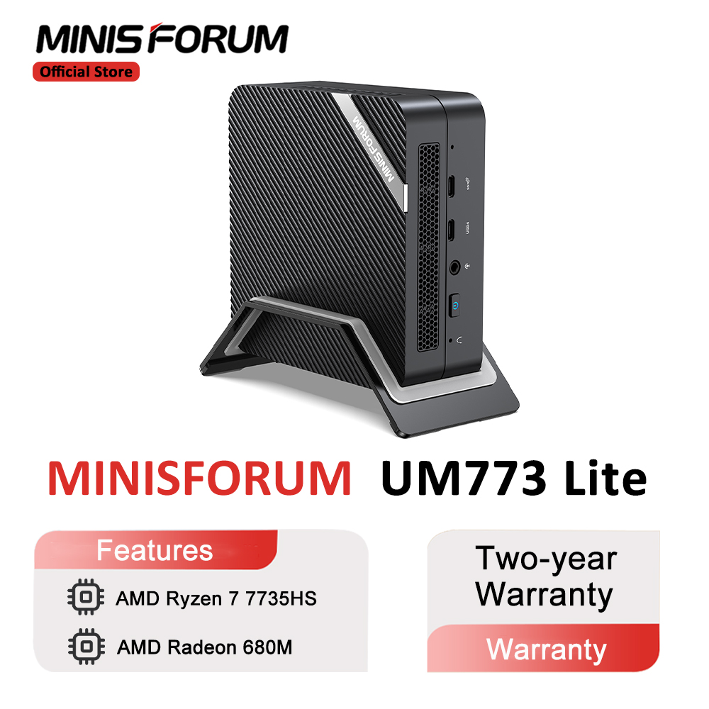 Minisforum UM773 Lite Mini PC AMD Ryzen 7 7735HS Mini Computer