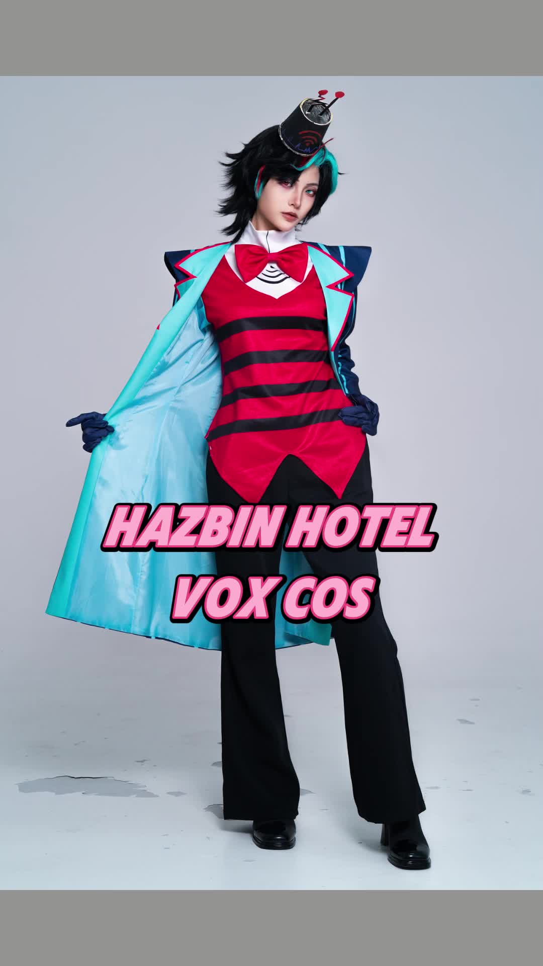 OSIAS Vox コスプレ衣装セット Vox ウィッグ Vox 靴 Hazbin Hotel