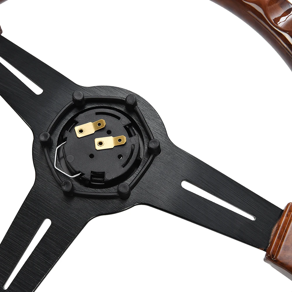 Nardi 14 インチ木目レーシングステアリングホイール 350 ミリメートル