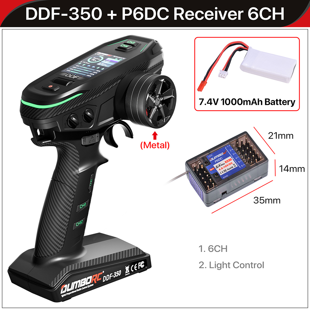 DUMBORC DDF-350 送信機と受信機 2.4 グラム 10CH デジタルラジオ