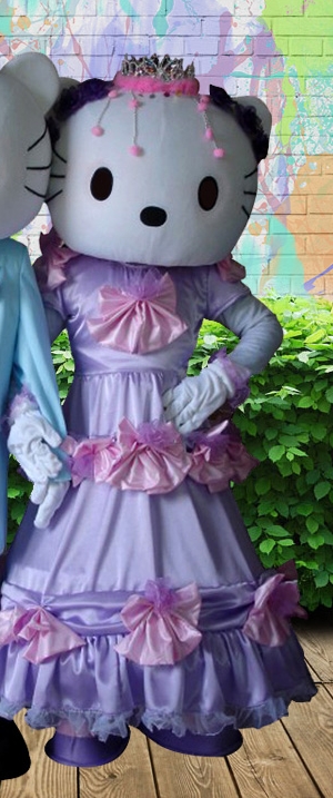 New Cute Hello Kitty Mascot Costume Pink Cat Cosplay Costume