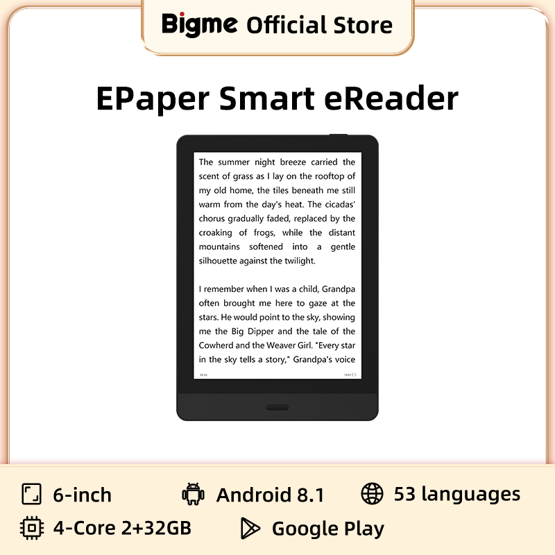 Bigme Read 6 インチ電子ペーパー電子ブックリーダー電子ブック