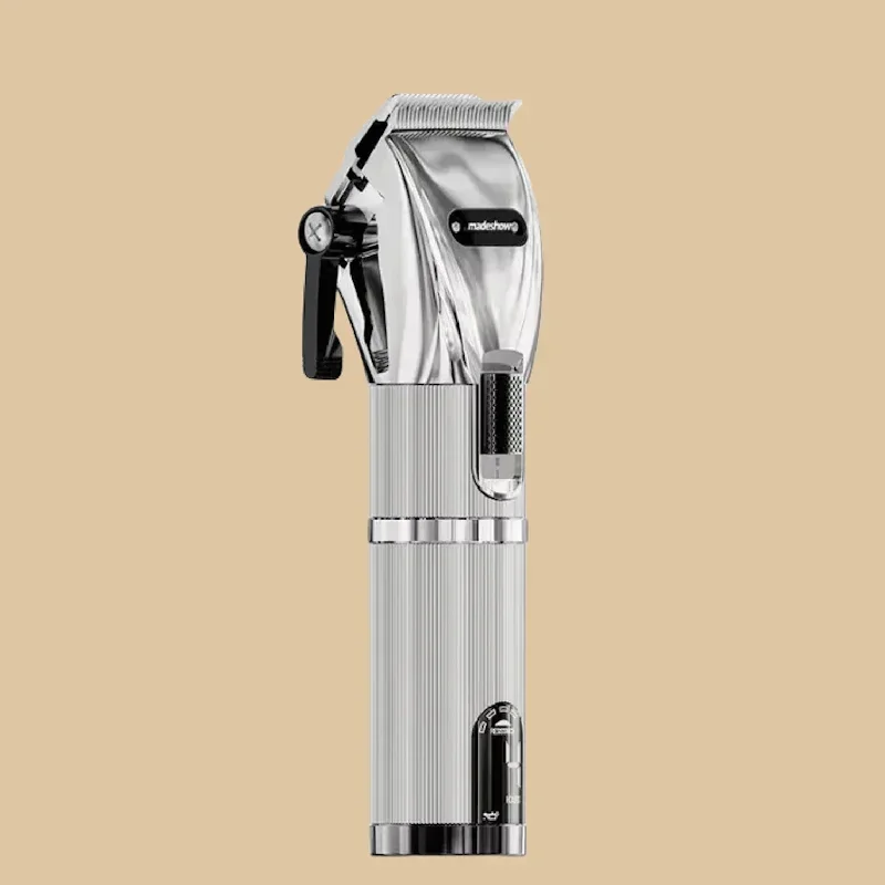 Madeshow-男性用のプロ仕様の金属製バリカン,コードレスバリカン