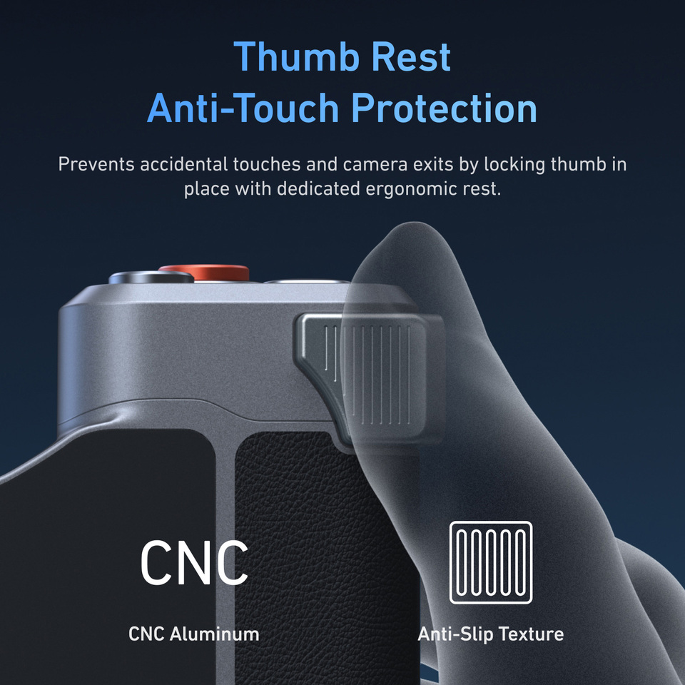 TELESIN Master Grip Magnetic Phone Camera Handle with Filter