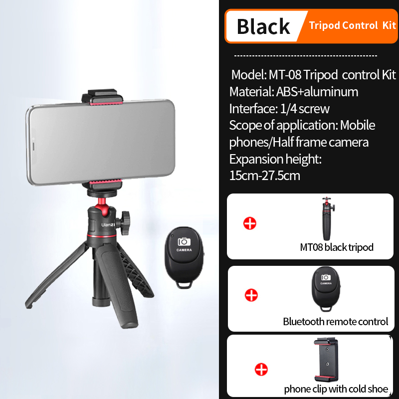 Ulanzi MT-08 Foldable Mini Tripod Mount 1/4'' Tripod Monopod Hand