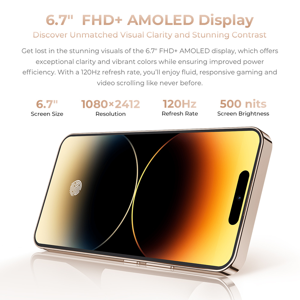 世界初公開】OUKITEL P1 PRO 6.7インチ FHD+ AMOLED 120Hz、5150mAh