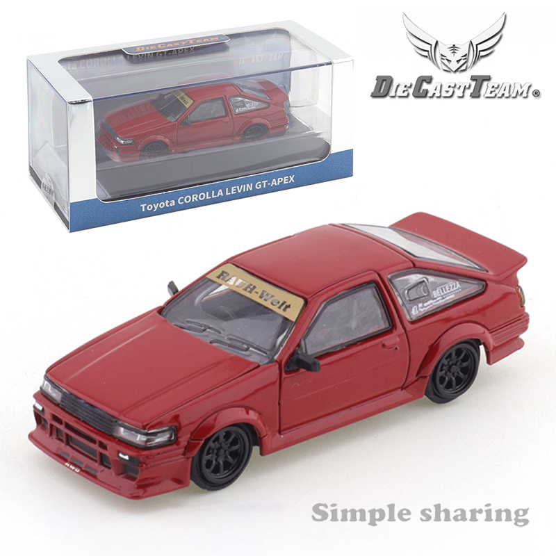 DCT 1:64 Alloy Die Cast Car Model Toyota Corolla Levin AE86