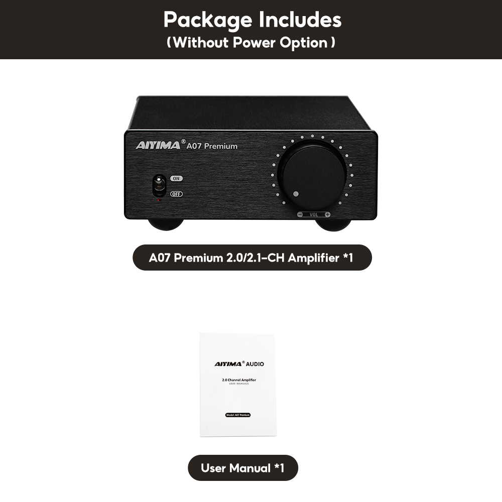 AIYIMA A07 プレミアム TPA3255 パワーアンプ 300Wx2 クラスD ステレオ