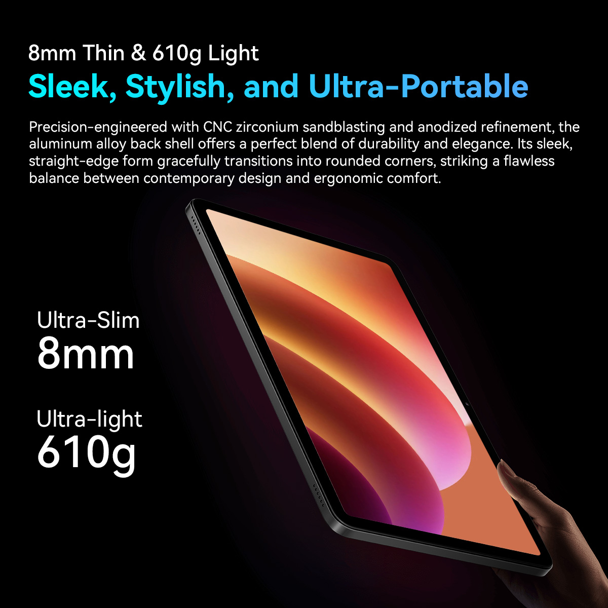 OSCAL Pad 100 Tablet, 12'' 2K IPS Display 9000mAh, 8GB or 12GB RAM