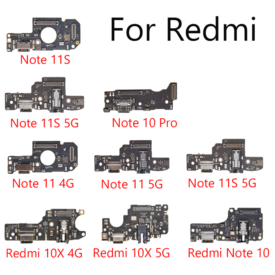 Xiaomi Redmi Note 10 11s 10x 11e 11 pro 4g 5g用のUSB充電器ジャック