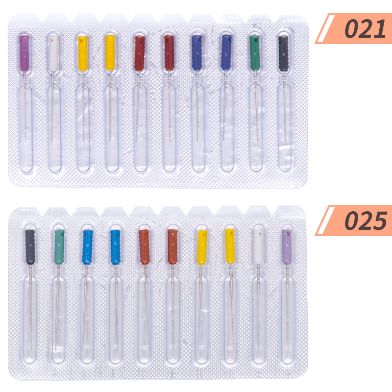 歯内治療用の根管洗浄針,10本,とげのある神経ブローチ,手用ファイル