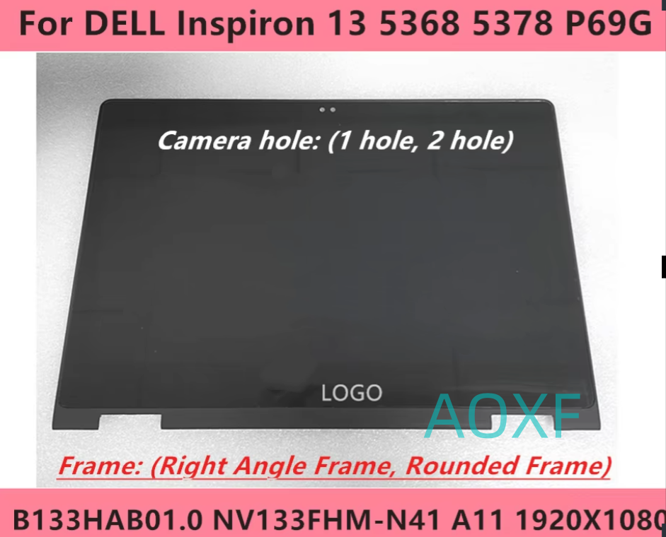 13.3インチLCDタッチスクリーンパネル,dell Inspiron 13 5000 5368