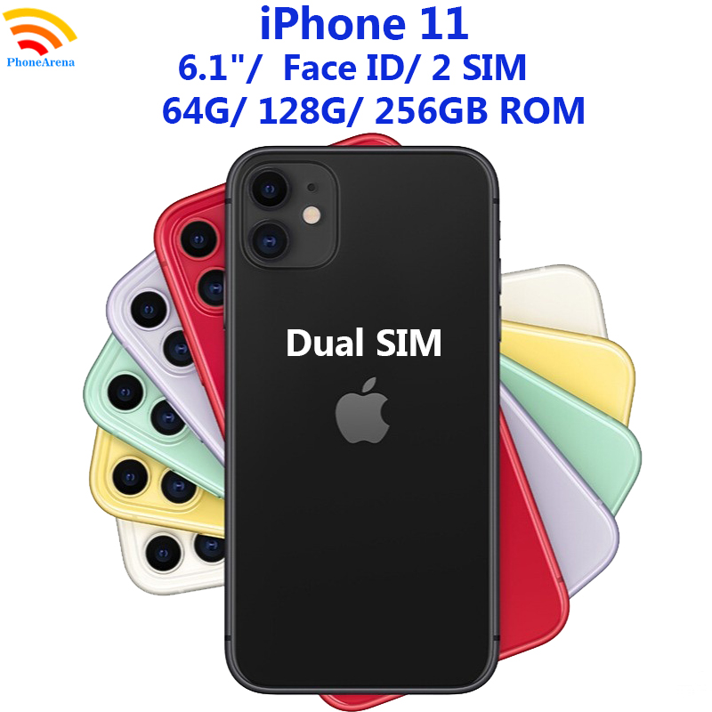 Apple iPhone 11 Dual Sim 2 Sim iPhone11 64GB 128GB 256GB ROM 6.1