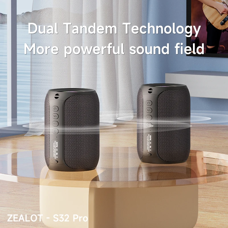 Zealot S32 pro Bluetooth Wireless Outdoor Portable Subwoofer