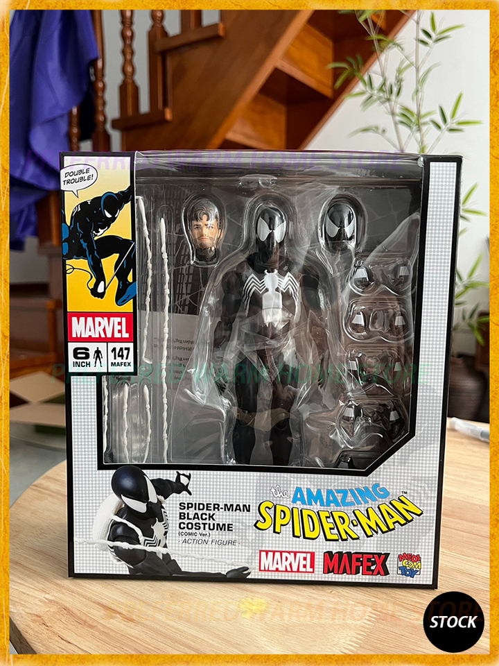 In Stock Originate MAFEX 147 Spider-Man BLACK COSTUME COMIC Ver